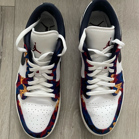 🔥 Nike Air Jordan 1 “Nothing But Net” Low Multicolor Sneakers  - Size 11 Men - Picture 4 of 8